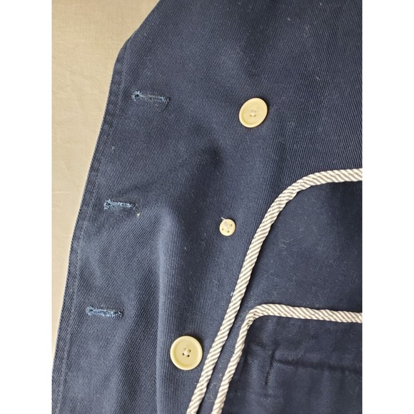 J. Crew Peacoat Womens 4 blue Navy Heavyweight Cotton Twill Double Breasted - Picture 6 of 13